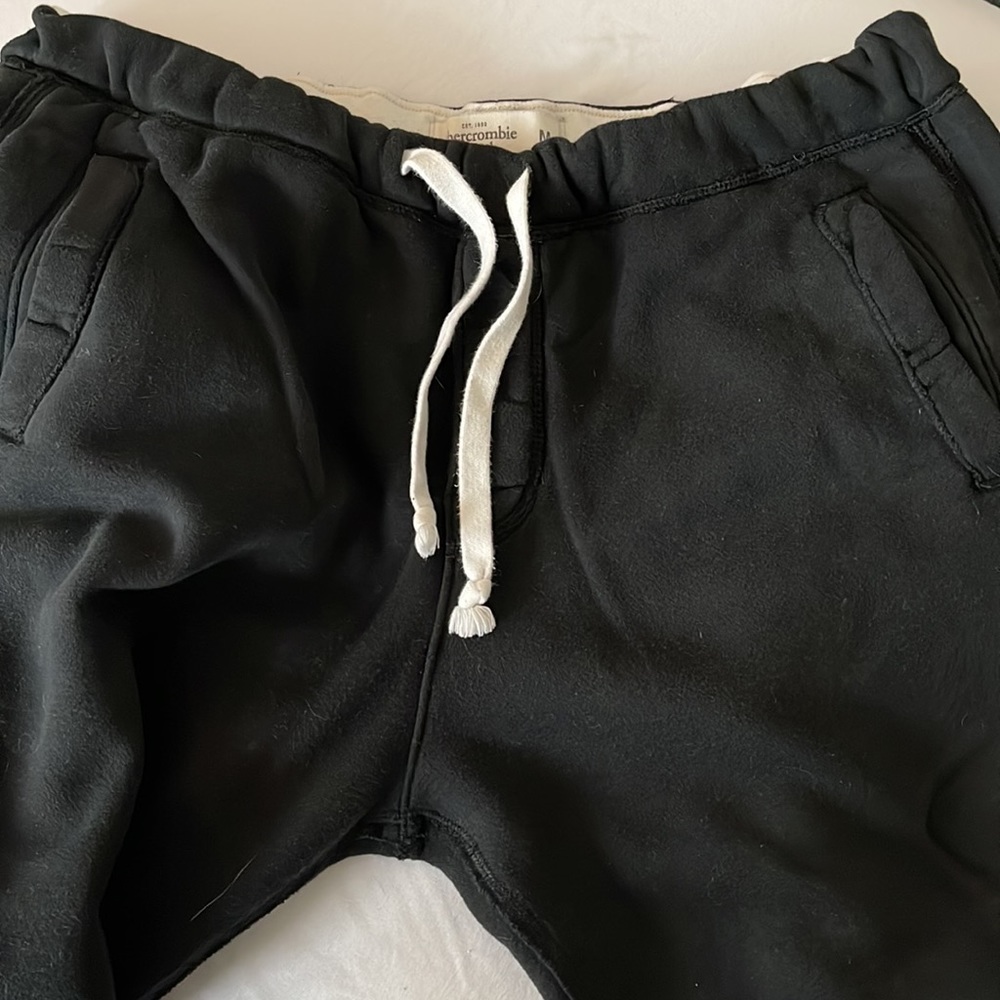 Men's Abercrombie & Fitch Black Joggers - Size Medium